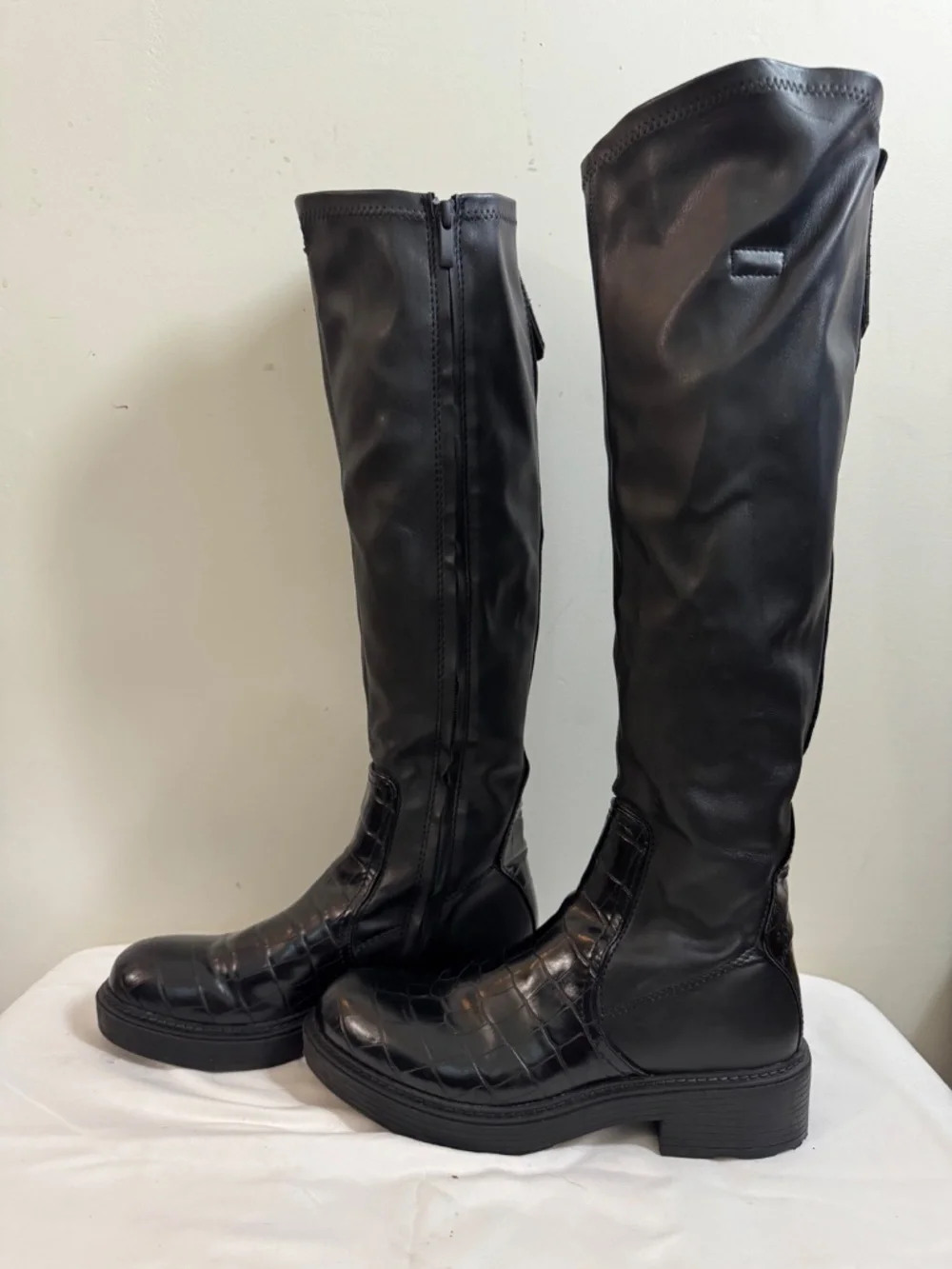 Franco Sarto Knee High Black Boots